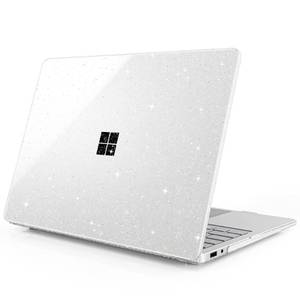 lot 12042 image: Mektron Glitter Case for 2025 Microsoft Surface Laptop Windows 11 Copilot PC Surface Laptop 13 Inch Touchscreen Display Cover Fits Model 2095, Sparkly Clear