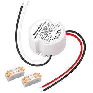 lot 12076 image: MujHoJm Waterproof IP67 LED Driver 30 Watts, LED Power Supply 24V 1.25A, Round 120V to 24V Transformer for Indoor and Outdoor LED Lighting