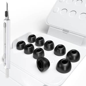 lot 12079 image: Seltureone 5 Pairs for AirPods Pro 3 Memory Foam Ear Tip Replacement with Storage Box, Enhanced Noise Isolation Ultra-Comfortable 5 Sizes Memory Foam Ear Tips for AirPods Pro 3 (XXSXSSML)