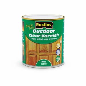 lot 12087 image: Rustins Outdoor Clear Varnish Matt Clear Wood Protection