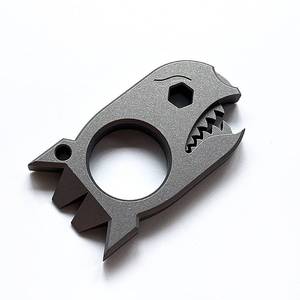 lot 12106 image: LULAOLIU EDC Pry Bar with Bottle Opener Wrench Titanium Prybar Multi Tool, Keychain Multitool Tool, Pocket Crowbar for Outdoor Camping Hiking Fishing (grey)