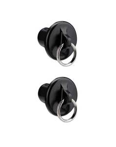 lot 12115 image: IVYSUN Outdoor Blinds Replacement Parts End Cap with Ring,Double Strength Enhancement,Weather Resistance,Compatible with Coolaroo Exterior Roller Shade(Black,2 Pcs)