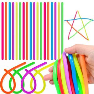 lot 12123 image: Estimable 100 PCS Colorful Stretchy Fidget Strings Sensory Toys, Carnival Prizes Fidget Stress Relief Toy for Classroom Prize Children Gift Birthday Party Favors Kids 4-8 8-12