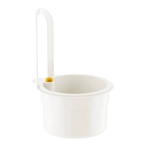 lot 12150 image: Hanging Food Waste Catcher for Sink, Sink Strainer Basket with Press Dumping, Self-Cleaning Design � Food Strainer for Sink, Faucet-Mounted Trash Catcher for Kitchen (White)