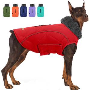lot 12152 image: EMUST Dog Jackets for Winter, Cold Weather Coats for Dogs, Soft Winter Jackets for Medium Large Dog, Pet Vest for Small Medium Large Dogs, Red, L
