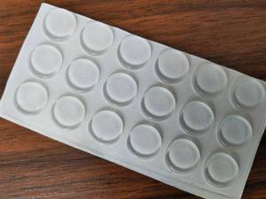 lot 12181 image: LINOUPOWER510 Glass Table Top Anti Slip Pads, Glass Table Top Bumpers to Prevent Sliding, Self Adhesive Backing Bumpers for Drawer and Cabinet Doors