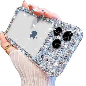 lot 12182 image: Changjia Clear Glitter Case for iPhone 17 Pro Max,Cute Luxury Bling Sparkly Diamond Rhinestone Camera Protection Soft TPU Bumper Shockproof Women Girls Slim Phone Case for iPhone 17 Pro Max 6.9,Clearin