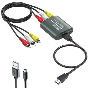 lot 12184 image: RCA to HDMI Converter,AV to HDMI for Xbox,PS One,PS2,PS3,N64,Wii,VCR,VHS,STB,Blue-Ray DVD Players,TV, Support 720p,1080p