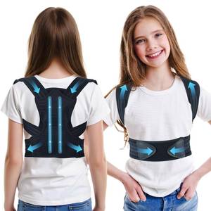 lot 12191 image: Posture Corrector for Kids Adjustable Back Straighter with Shoulder Pads Upper Back Posture Brace for Teenagers to Provide Spinal Support Improve Posture and Prevent Slouching (Small, waist size 15.7-23.6in)