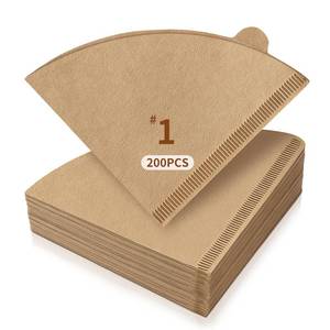 lot 12199 image: 200 Count Coffee Filters, Coffee Filters #1 Disposable, Natural Unbleached #1 Paper Filter for Pour Over and Drip Coffee Maker, Suitable for Home Coffee Shop (1-2 Cup)