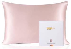 lot 12224 image: ZIMASILK 100percent Pure Mulberry Silk Pillowcase for Hair and Skin Health,Soft and Smooth,Both Sides Premium Grade 6A Silk,600 Thread Count,with Hidden Zipper,1pc(Standard 20ftftx26ftft,Pale Pink)