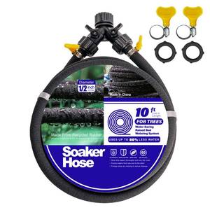 lot 12252 image: ZGWDrip Soaker Hose for Trees, 12 Heavy Duty 10 FT Soaker Ring Hose,Garden Soaker Hose with Y Splitterin