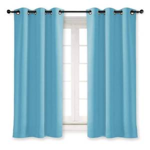 lot 12260 image: NICETOWN Kitchen Blackout Window Curtain Panel Home Fashion Thermal Insulated Solid Grommet Room Darkening Drape for Apartment (Teal Blue, 1 Panel, 42 by 63 inches Long)