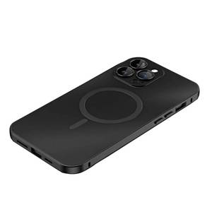 lot 12284 image: YAOZOCASE for iPhone Case,Compatible with MagSafe,Magnetic Luxury Aluminum Metal Frame,Military Grade Drop Protection Shockproof Phone Case (Black,iPhone 16 Pro Max)
