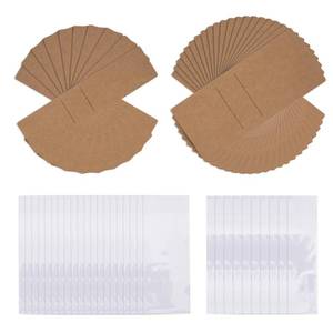 lot 12292 image: RAHATA Kraft Bookmark Holder 30 PCS for Acrylic Bookmarks Bulk DIY Bookmarks Sleeves Wrapping Display Cards Small Business Packaging Supplies for Party Gift