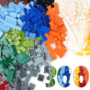 lot 12300 image: Building Bricks Compatible with Classic Creative Blocks of All Major Brands,300Pieces Basic Bulk Small Brick Set,Building Blocks in Radom Color, Mixed Shape