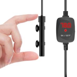 lot 12304 image: VCRAZE Mini Aquarium Heater 25W Super Small Fish Tank Heater with Digital Display Thermostat, Alumina Ceramic Betta Tank Heater Turtle Heater for 3-5 Gallon Tanks