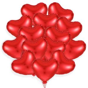 lot 12305 image: Civaner 50 Pcs Heart Shaped Balloons 10 Inch Foil Balloons Heart Party Decorations for Motherfts Day Baby Shower Wedding Engagement Anniversary Special Night Party Supplies(Red)