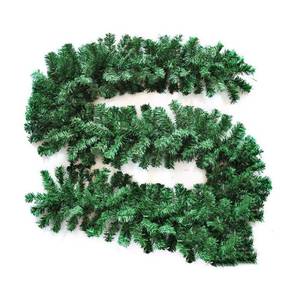lot 13263 image: Crownland 9 Ft Christmas Garland for Christmas Decorations Non-Lit Green Holiday Decor for Outdoor or Indoor Use - Premium Quality Home Garden Artificial Greenery, or Wedding Party