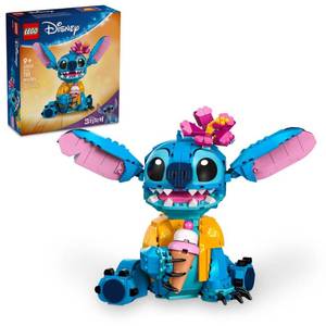 lot 13266 image: LEGO Disney Stitch Toy Building Kit, Disney Toy for 9 Year Old Kids, Buildable Figure with Ice Cream Cone, Fun Gift for Girls, Boys and Lovers of The Hit Movie Lilo and Stitch, 43249