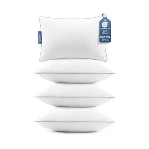 lot 13275 image: MUFEW Queen Pillows Set of 4, Ultra Thick Down Alternative Bed Pillows,Cooling Hotel Quality Queen Pillows for Back, Stomach or Side Sleepers,Machine Washable (White,4 Pack)