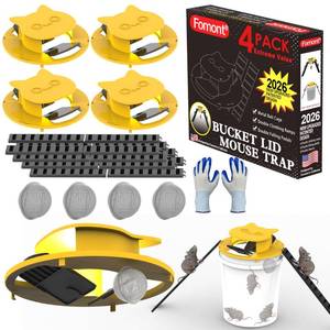 lot 13291 image: 2026 Optimized Upgrade Mouse Rat Trap Bucket Lid-Metal Bait Cage-AutoReset-Fit 5 Gal Bucket
