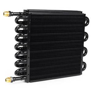 lot 13322 image: TIEVISHO 12 Transmission Cooler 16 Pass Aluminium alloy 8AN Tube Fin Air Compressor Aftercooler Oil Cooler Universal Blackin