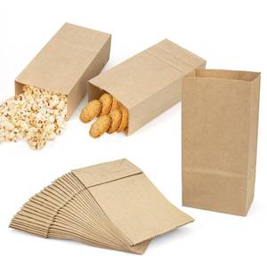 lot 19600 image: Foraineam 300 Pack Mini Kraft Paper Bags 3.5 x 2 x 6.7 inch Durable Brown Paper Snack Bag Small Cookie Party Favor Bags