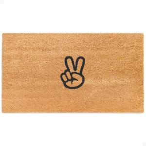 lot 19617 image: THEODORE MAGNUS Door Mat - Welcome Mat for Front Door with Non-Slip Backing - Durable Coir Doormat - Perfect for Outside Entrance and Entryway Matt - OutdoorIndoor - Peace Out - 17 x 30inin