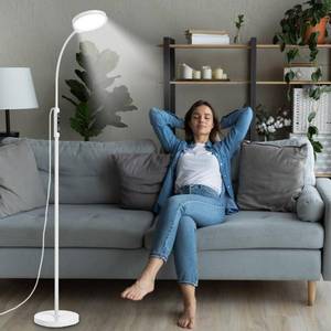lot 19644 image: Light Therapy Lamp 11000 Lux, 3 in 1 UV-Free LED Sunlight Lamp with 9 Brightness Levels and 7 Color Temperatures, Height Adjustable Floor Light, Full Spectrum Happy Therapy lamp for Home Office Bedroom