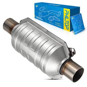 lot 19654 image: PHILTOP Catalytic Converter Replacement for 2 Universal, Catalyst Convert High Flow Catalytic Converter Direct-Fit (EPA Compliant) (Used)in