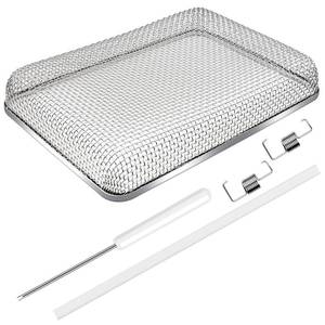 lot 19685 image: Caravista RV Furnace Vent Screen - Heavy-Duty Stainless Steel RV Heater Vent Cover with Installation Tool - Flying Mesh Cover for Camper (8.5 x 6 x 1.3 Inch, 1 Pack)