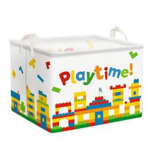 lot 20419 image: Clastyle Building Blocks Baby Toy Basket Back to School Classroom Book Shelf Basket Rectangle Clothes Towel Storage Bin for Kid Room Nursery