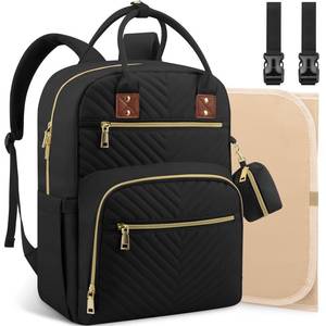 lot 20426 image: Tenot Baby Diaper Bag Backpack, Travel Diaper Bags for Baby Girl Boy Large Capacity Baby Bag Backpack for Women Black