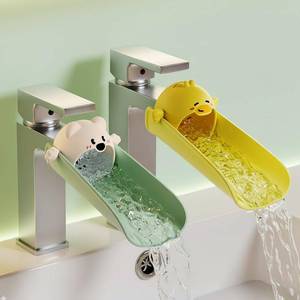 lot 20432 image: 2 Pack Sink Extender for Toddlers in Yellow and Green,Toddler Faucet Extender, Easy Install Faucet Extension for Kids Hand Washing, Adjustable Toddler Sink Extender for Standard Faucets