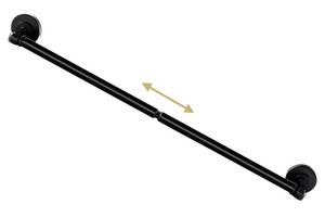 lot 20480 image: H.VERSAILTEX 1 PACK Magnetic Curtain Rods for Metal Doors 16 to 28in, 12 Inch Diameter Adjustable French Door Curtain Rod for Classroom Whiteboard Magnetic Cafe Rod Towel Bar Holder, Blackin