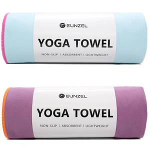 lot 20493 image: Eunzel 2 Pack Hot Yoga Towel Non-Slip Yoga Mat Towel Ultra-Absorbent Microfiber Towel for Hot Yoga, PilatesBikram and Workout 26.5x 72in, BluePinkand PurpleOrangein