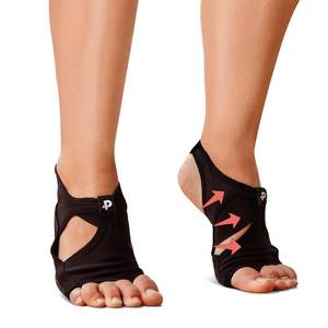 lot 20496 image: PIGA Wrapz ProMax - Toeless Grip Socks � Non-Slip Foot Support Grip Socks for Pilates, Barre and Yoga � Breathable, Durable, Moisture-Wicking Performance Design