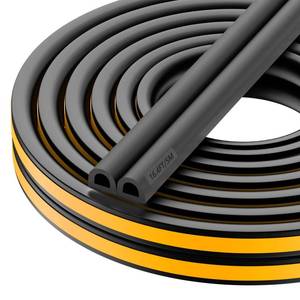 lot 20499 image: Nest Wood Foam Door and Window Seal Strip, High Elasticity, High Adhesion Rubber Insulation Tape, Windproof Soundproof Door Foam (Black, 2 volumes16.4FT5meters)