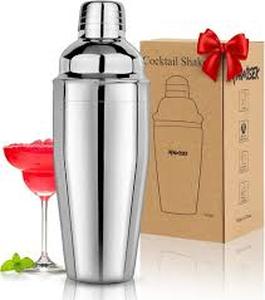 lot 6385 image: MAWISEK Stainless Steel Cocktail Shaker 24oz with Instructions