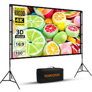 lot 11884 image: Portable Projector Screen with Carrying Case