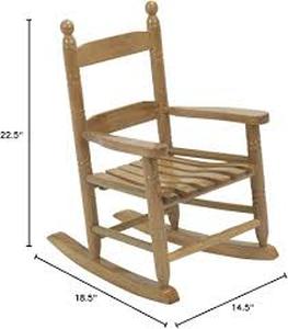 lot 11949 image: Traditional Wooden Ladder Back Rocking Chair Kit
