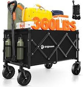 lot 12132 image: Originsure Folding Utility Cart Wagon with Wheels