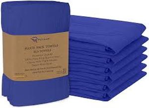 lot 12243 image: Blue Cotton Flour Sack Towels 6 Pack