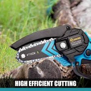 lot 13272 image: SAKER Mini Electric Chainsaw with Instruction Manual and Carrying Case (Charger Not Included)