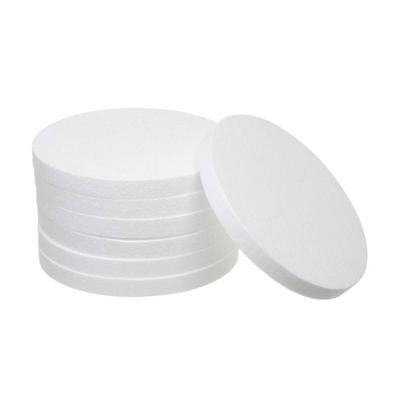 lot 11385 image: Crafare 10 Inch Foam Circles for Crafts 7 Pack1 Inch Thick Polystyrene Round Foam Discs for Modeling Wedding Cake Sculpting Holiday DIY Projects White