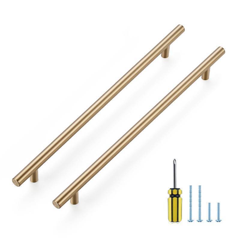lot 12315 image: Ravinte 5 Pack Kitchen Cabinet Handles Champagne Bronze 10 Inch Hole Center Stainless Steel Pulls for Dresser Drawer Cupboard Handles with Screwdriver, 12-12 Inch Length
