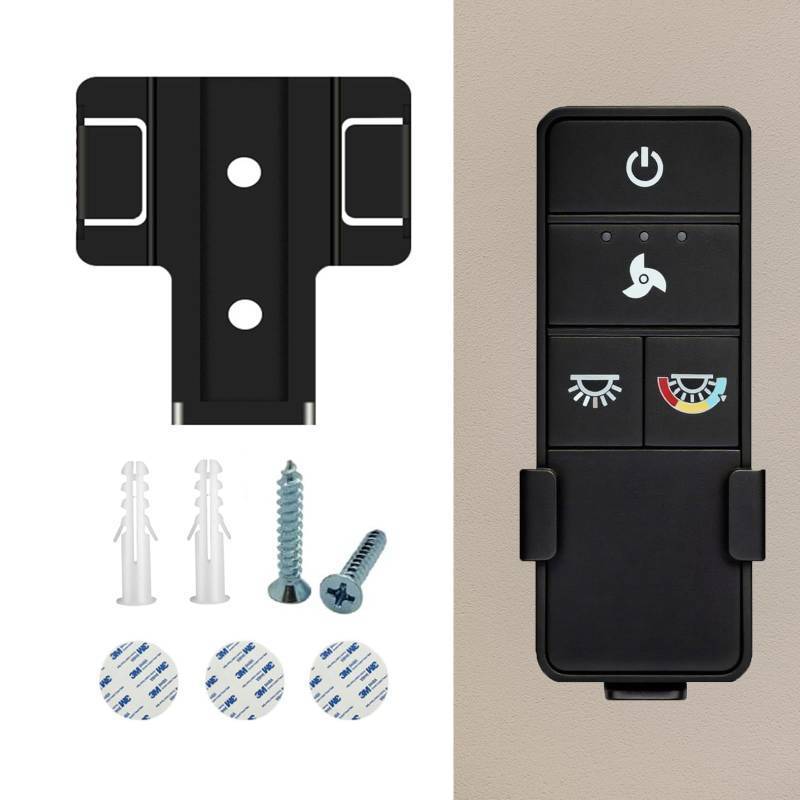 lot 12332 image: TX028C-S Ceiling Fan Remote Wall Mount Holder for Hampton Bay Home Decorators Collection, Suitable for Remote A25-TX028C-S, KUJCE10318TR222A, KUJCE10316, TX028TX028C - Holder Only