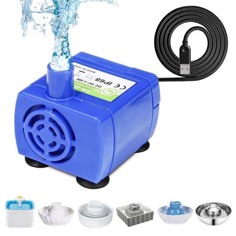 lot 12362 image: Cat Water Fountain Pump, Replacement Pump (No LED light) for Cupcake Ceramic Cat Drinking Fountain, Pet Fountain Pump for Water Dispenser, Ultra Quiet Cat Dog Drinking Fountain Pump
