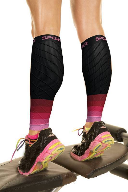 lot 12366 image: Physix Gear Calf Compression Sleeves - Shin Splint Support for Running, Enhanced Performance & Comfort for Men & Women (BlackPink, SM)